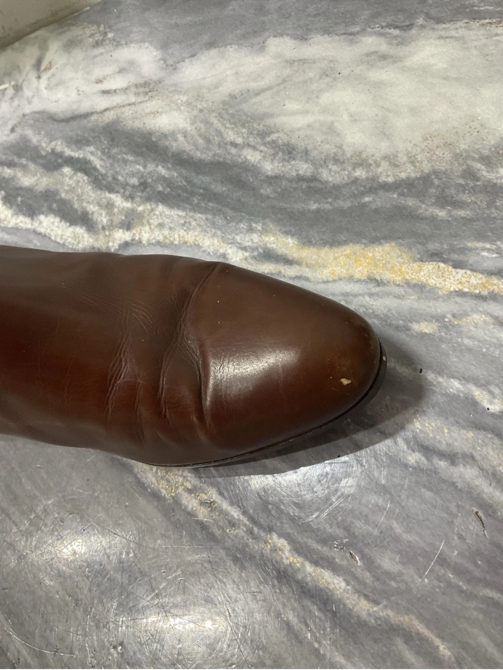 Vintage Salvatore Ferragamo Rallina Brown Calf Leather Tall Riding Boots 9/5 - Picture 8 of 12
